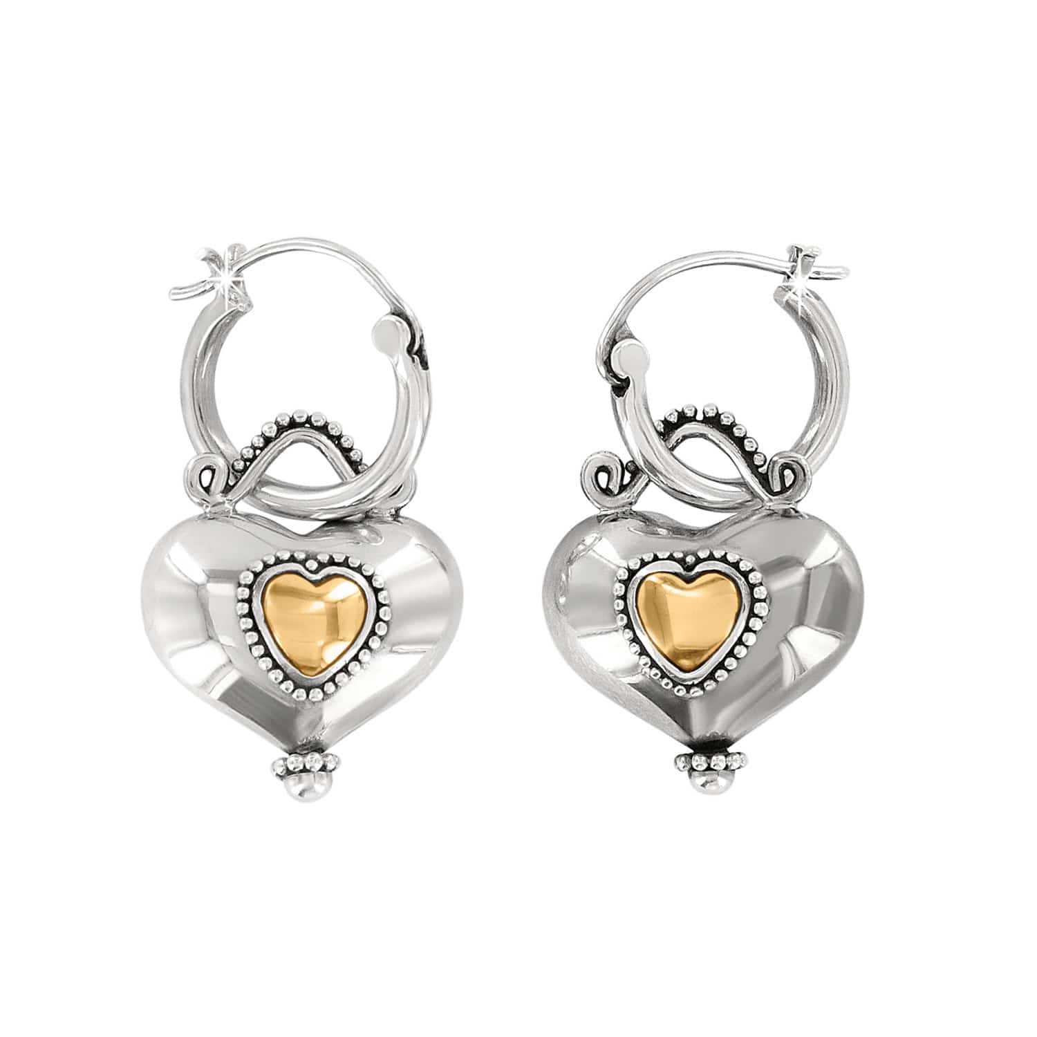 Buddha Gold Heart Reversible Earrings - Image 2