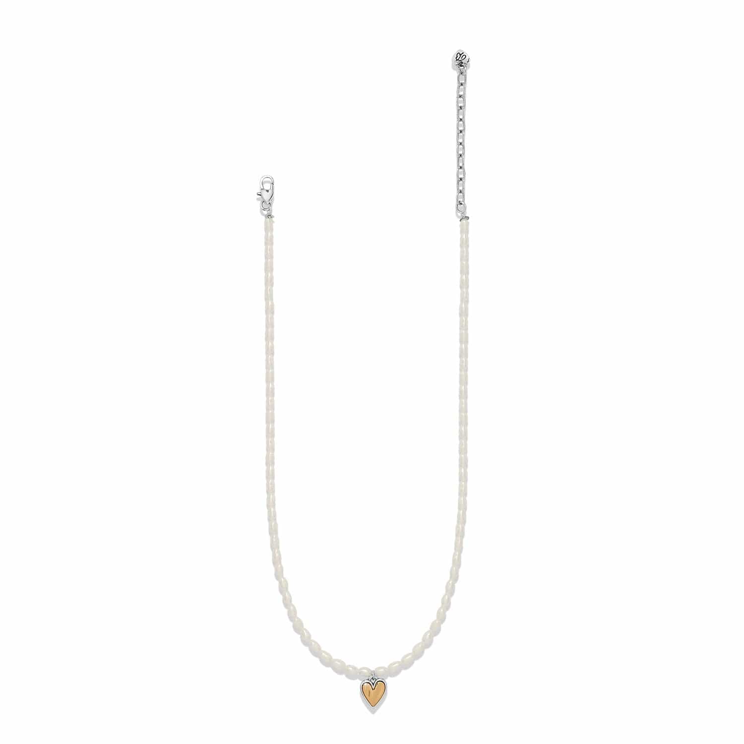 Cascade Embrace Pearl Heart Necklace - Image 3