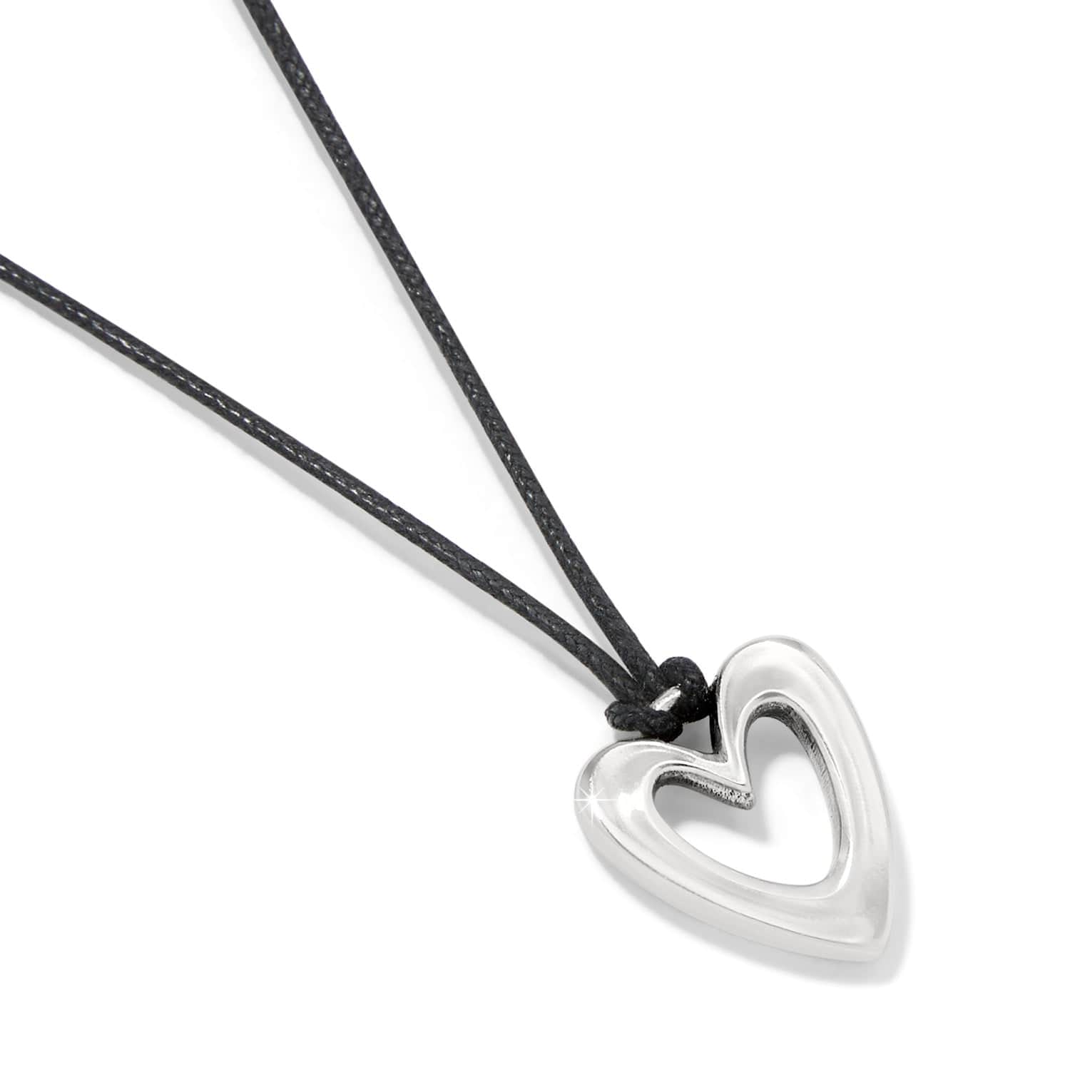 Cascade Open Heart Petite Cord Necklace - Image 2