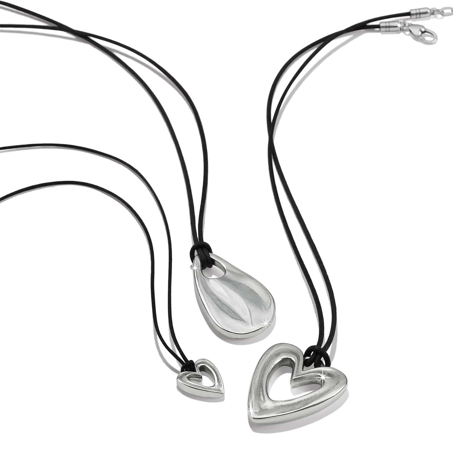 Cascade Open Heart Petite Cord Necklace - Image 4