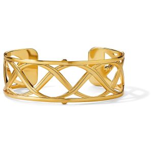 Christo Sydney Golden Narrow Cuff Bracelet