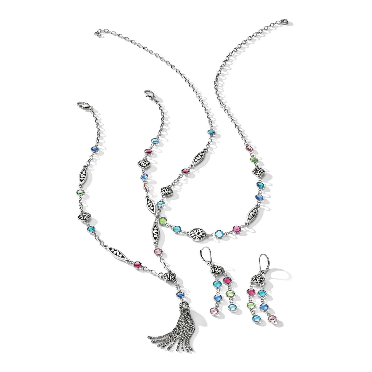 Contempo Color Gems Statement French Wire Earrings - Image 2