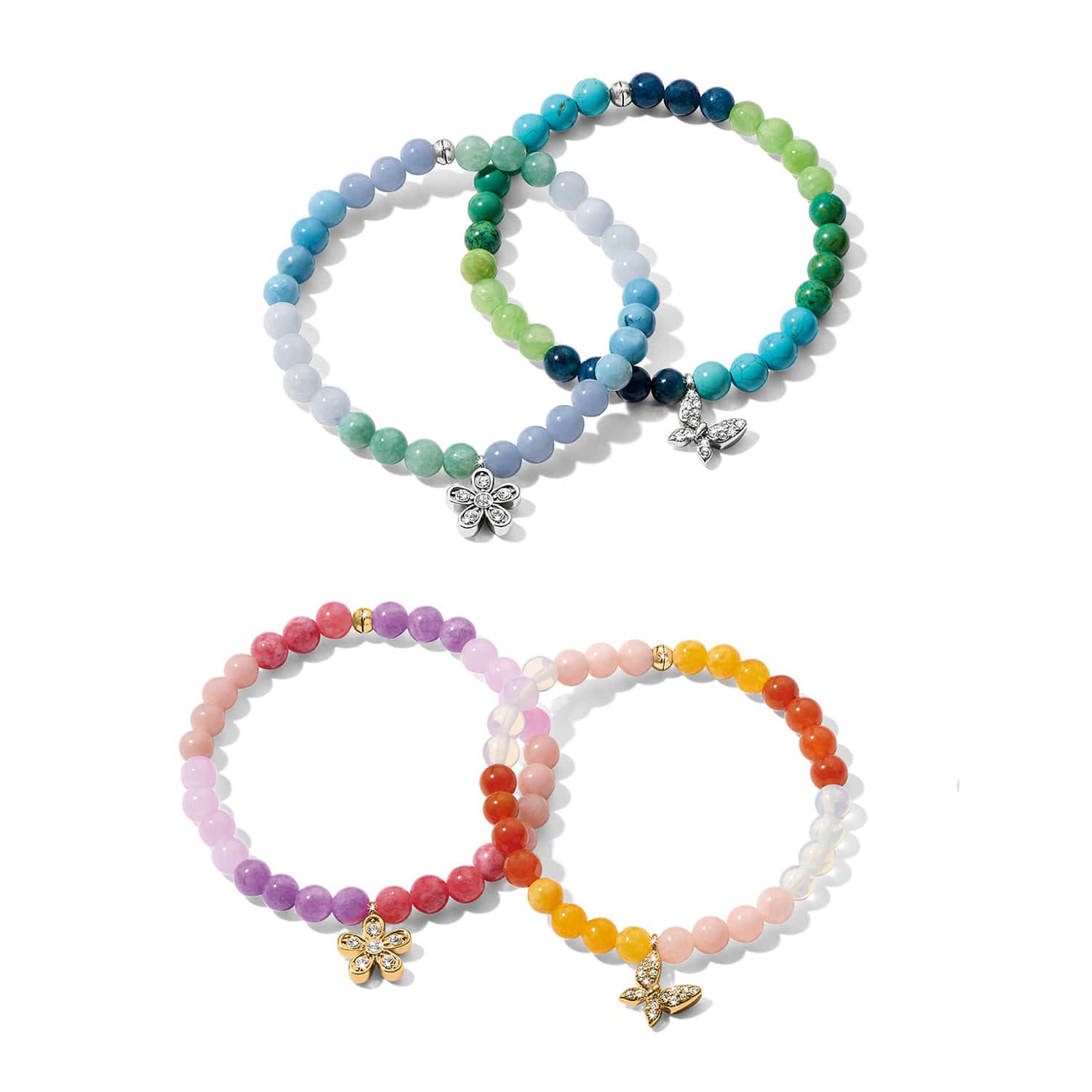 Enchanting Flower Stretch Bracelet - Image 3