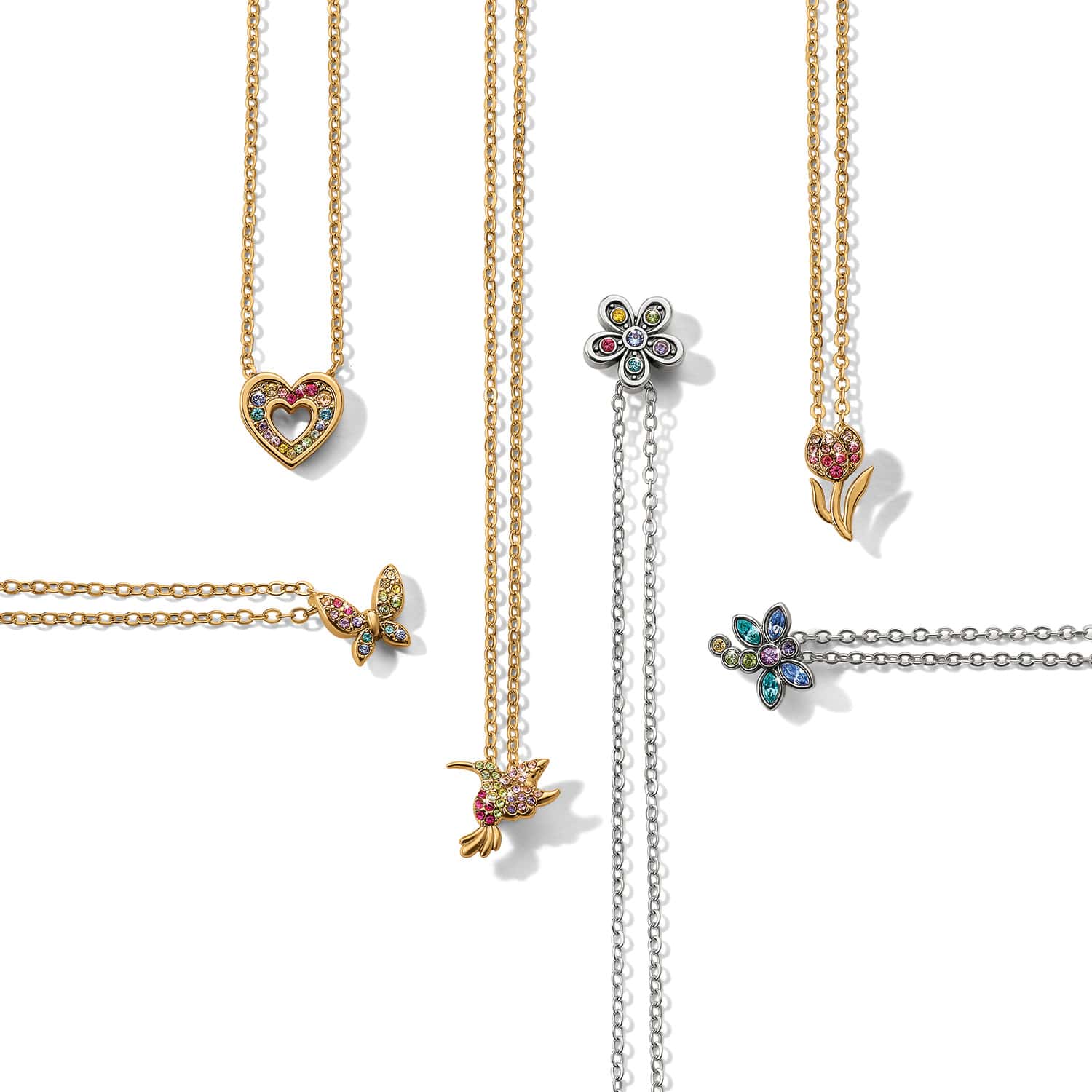 Enchanting Gem Flower Necklace - Image 4