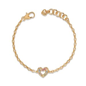 Enchanting Gem Heart Bracelet
