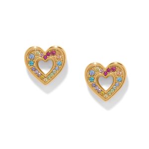 Enchanting Gem Heart Earrings