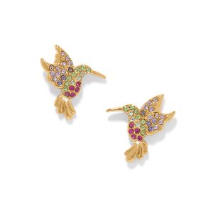 Enchanting Gem Hummingbird Earrings