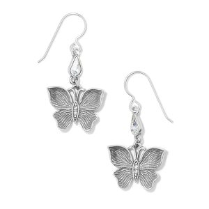 Everbloom Flutter Silver French Wire Earrings