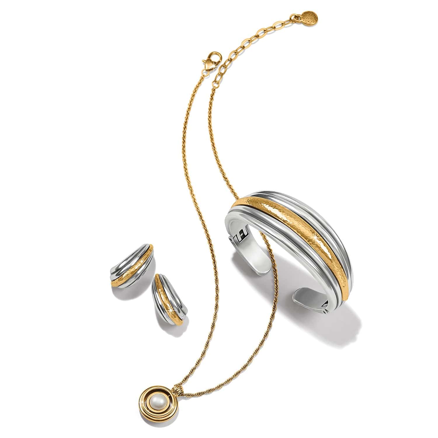 Ferrara Deco Large Hoop Earrings - Image 3