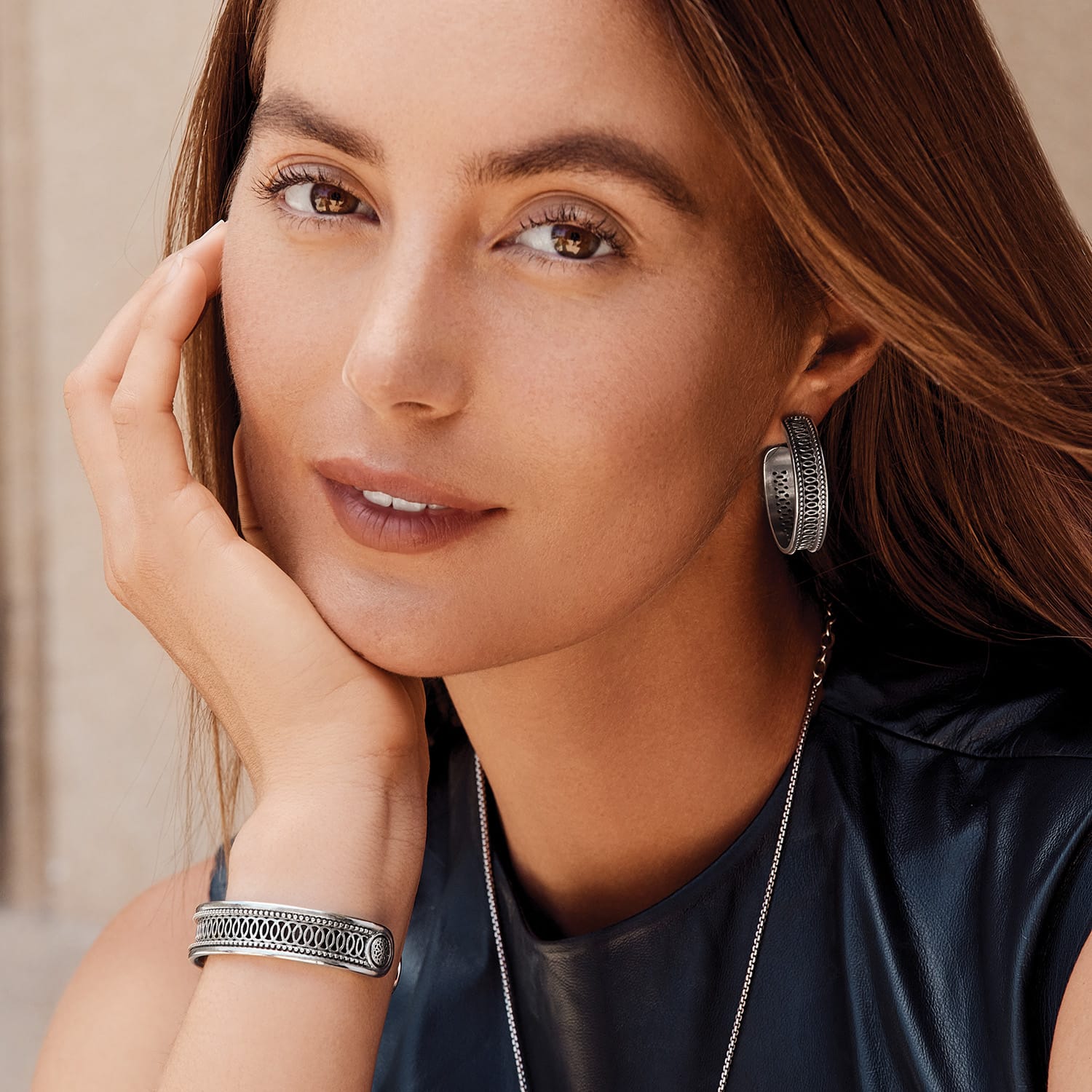 Ferrara Siena Large Hoop Earrings - Image 7