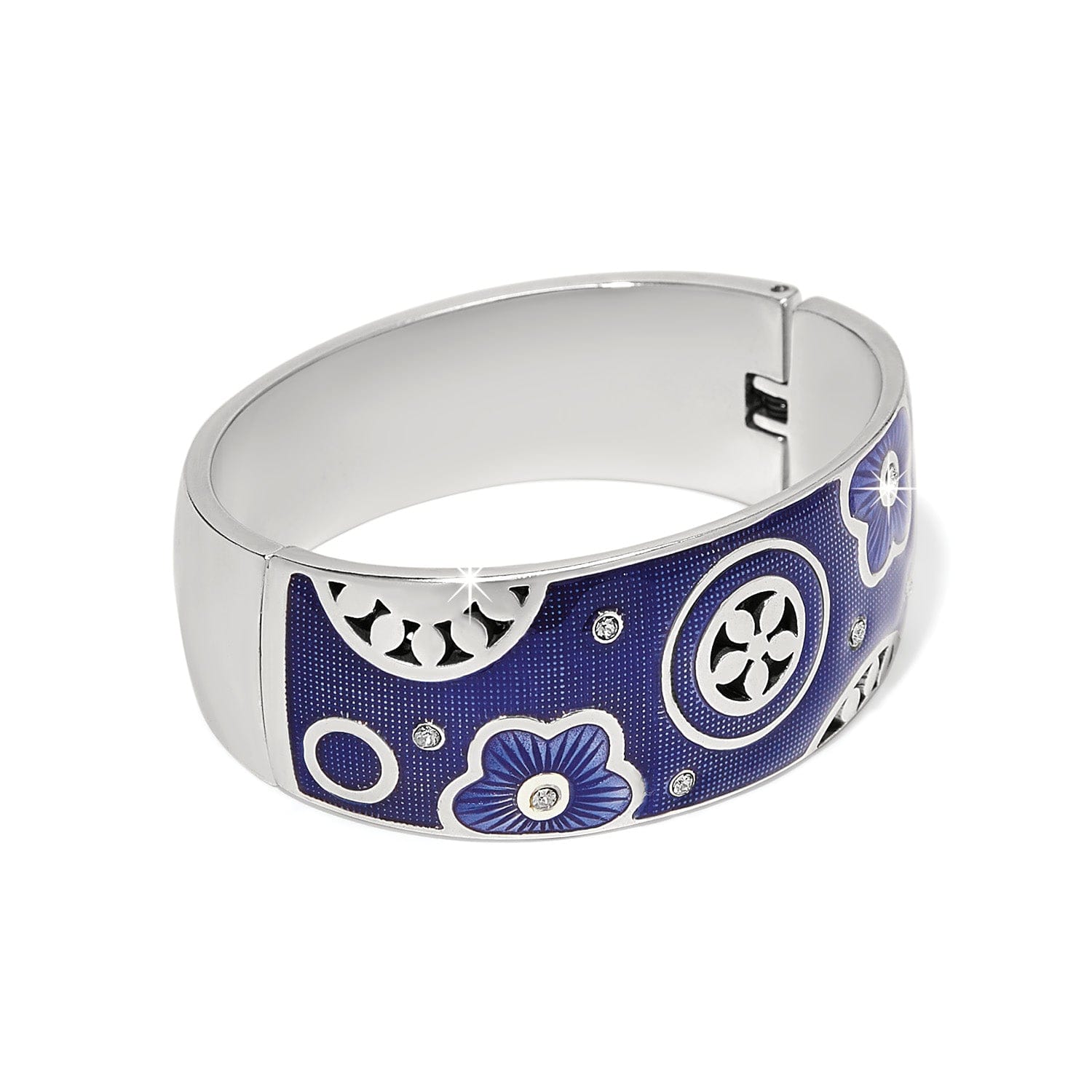 Flora Wide Hinged Bangle Bracelet - Image 2