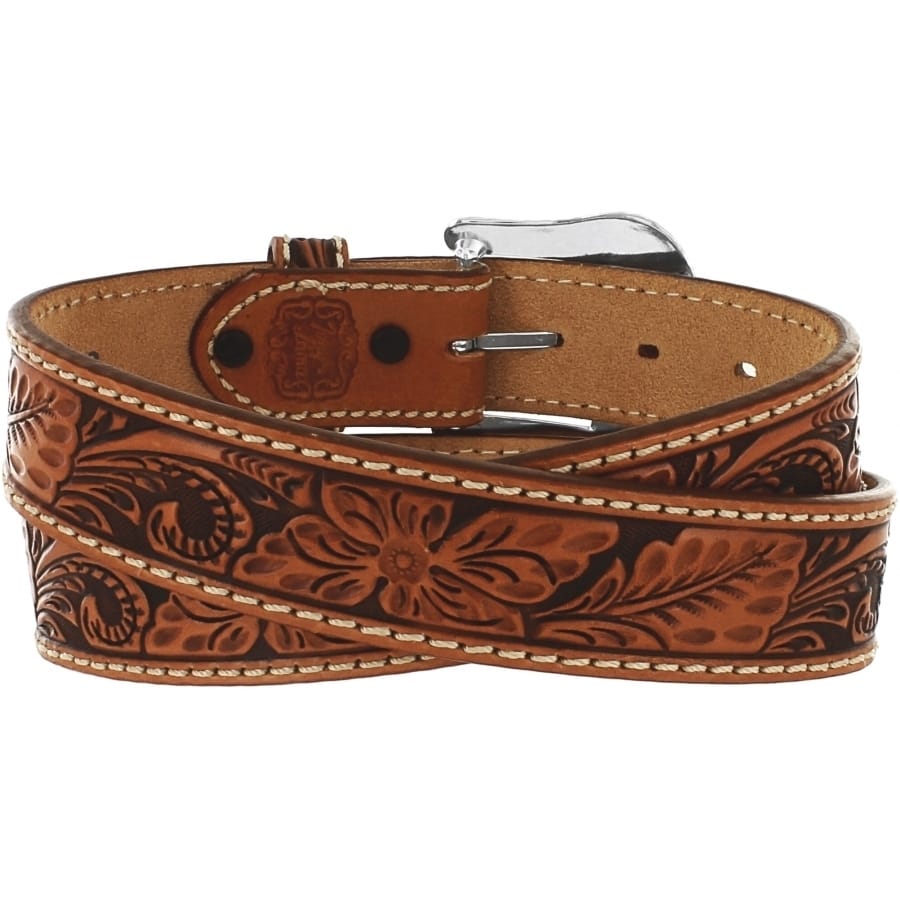 Floral Hand Tooled Belt - Image 2