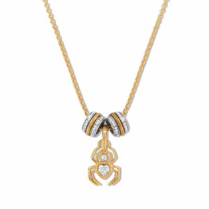 Golden Spider Charm Necklace