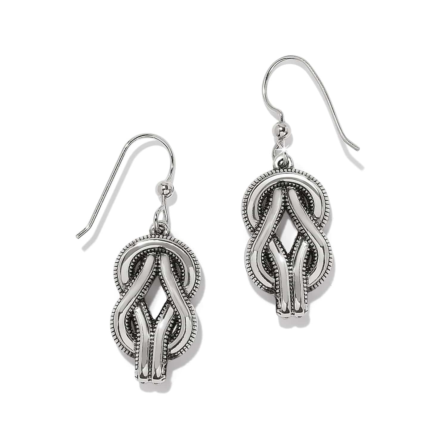 Interlok Harmony Two Tone French Wire Earrings - Image 2