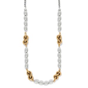 Interlok Single Knot Drops Collar Necklace
