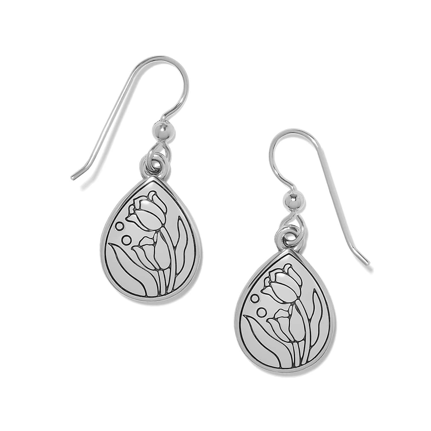 La Tulipe Noir French Wire Earrings - Image 2