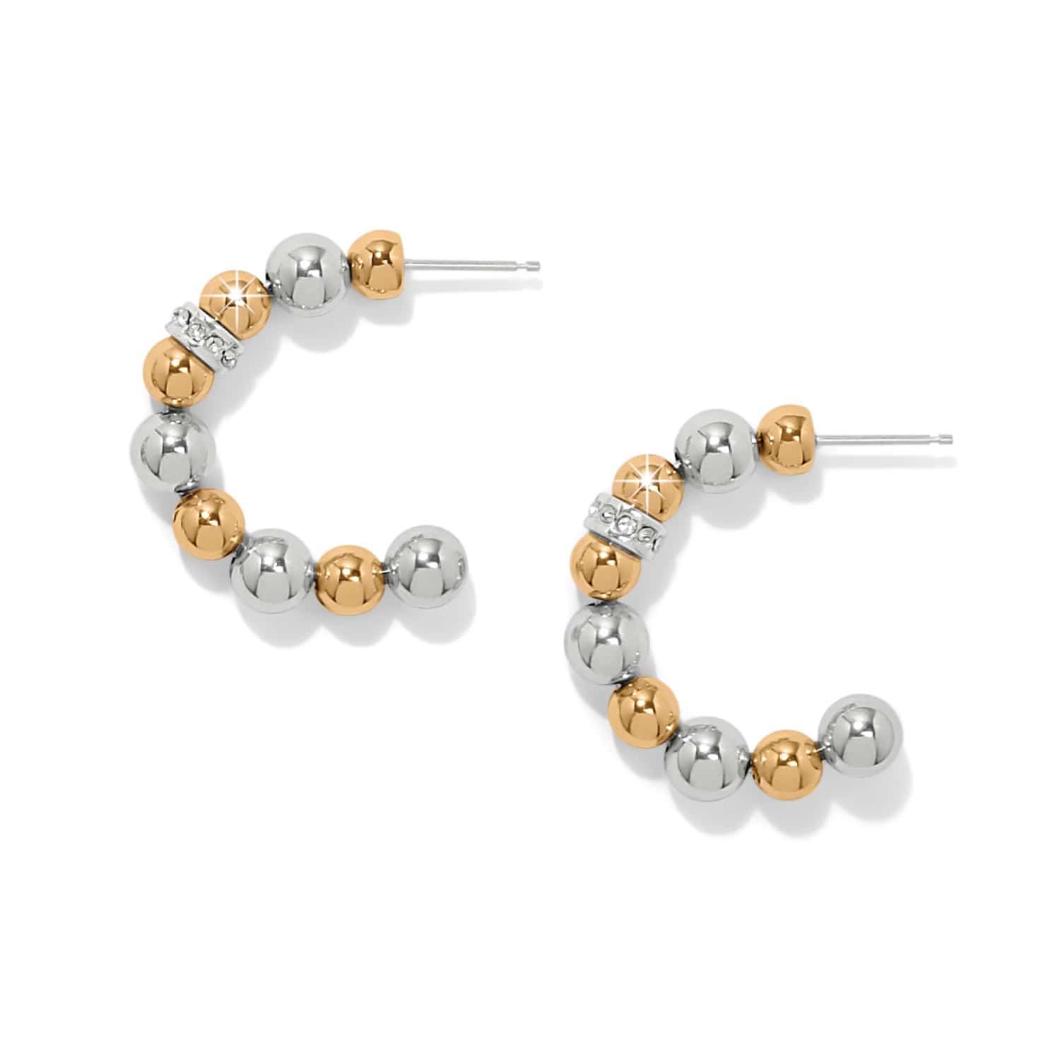 Meridian Petite Station Hoop Earrings - Image 2