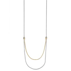 Meridian Petite Two Tone Double Necklace