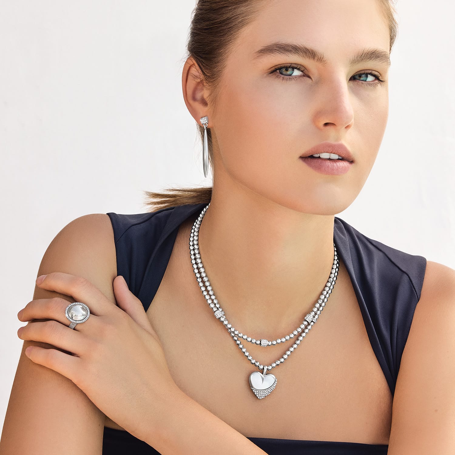 Meridian Petite Wave Heart Necklace - Image 5