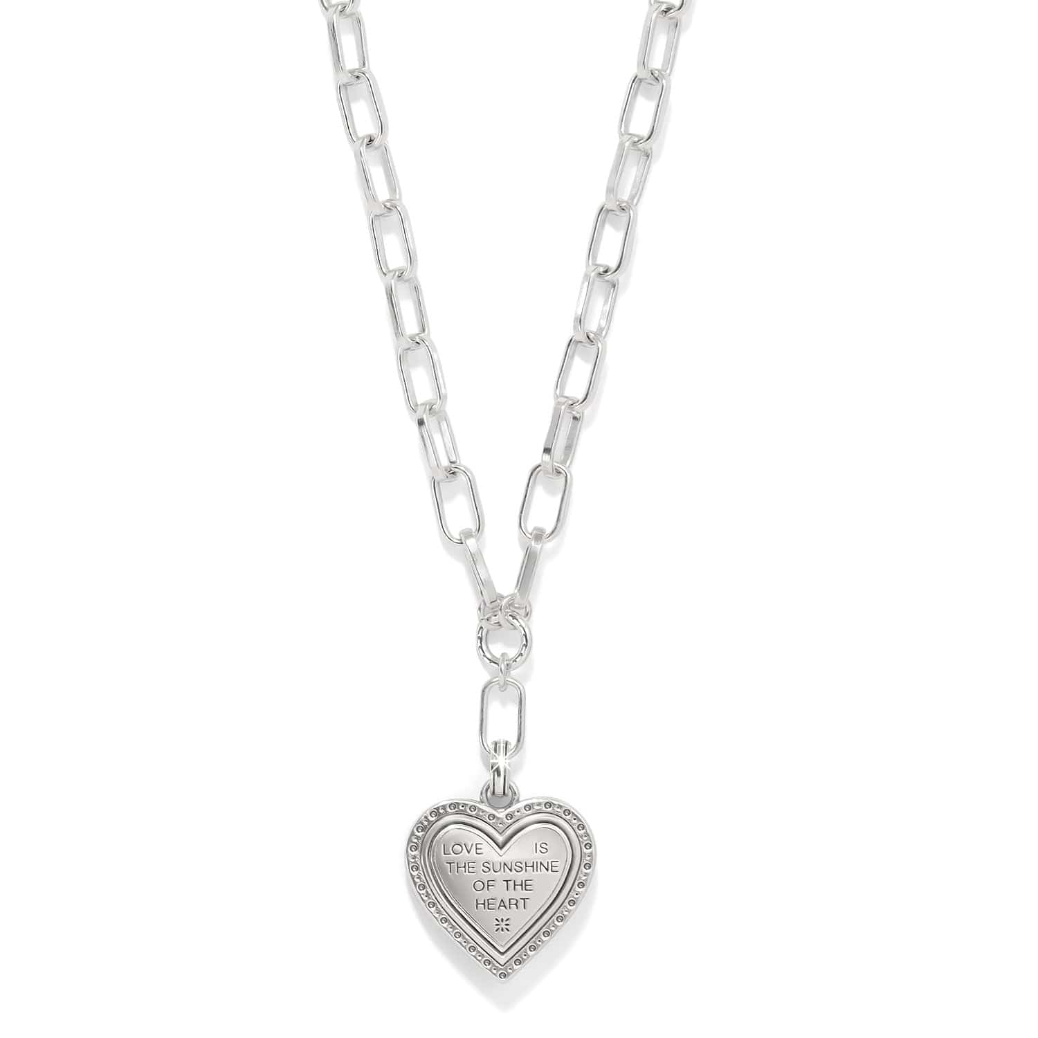 Mosaic Heart Two Tone Necklace - Image 2