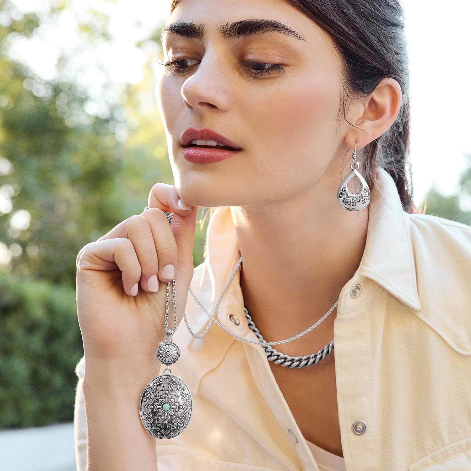 Mosaic Paseo Long Concho Necklace - Image 6
