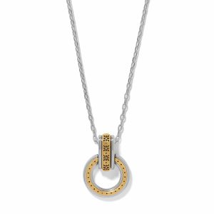 Mosaic Two Tone Link Ring Necklace