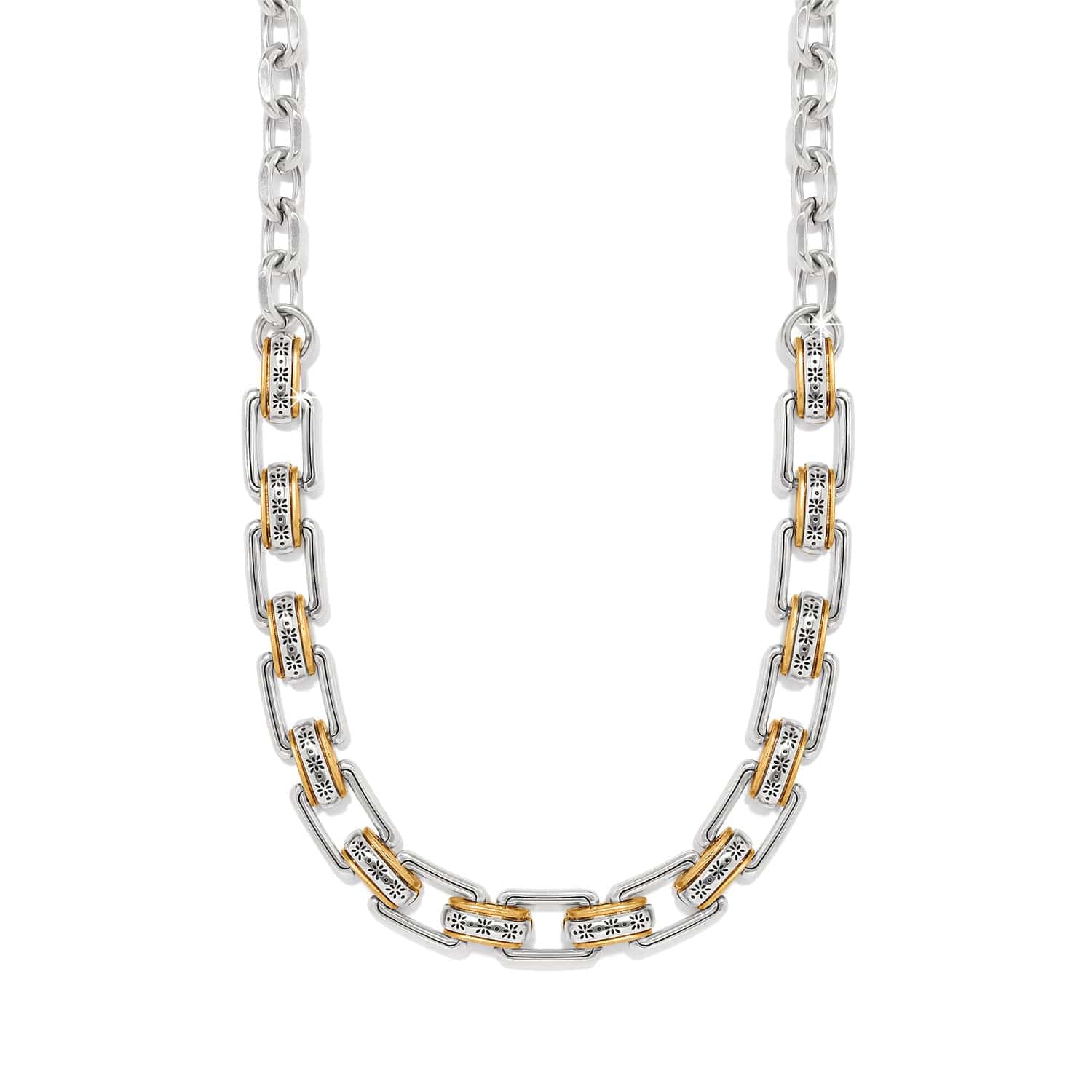 Mosaic Two Tone Links Necklace