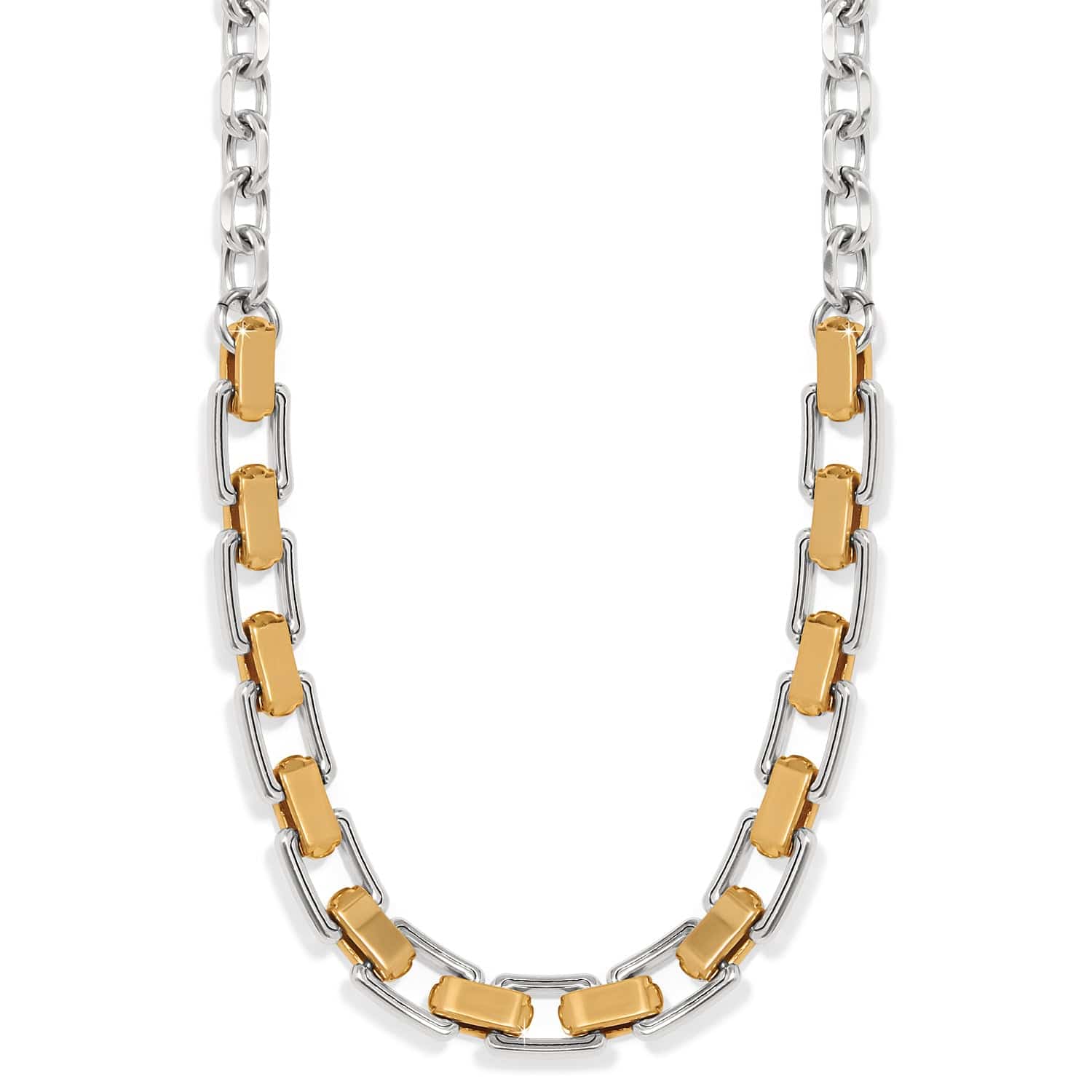 Mosaic Two Tone Links Necklace - Image 2