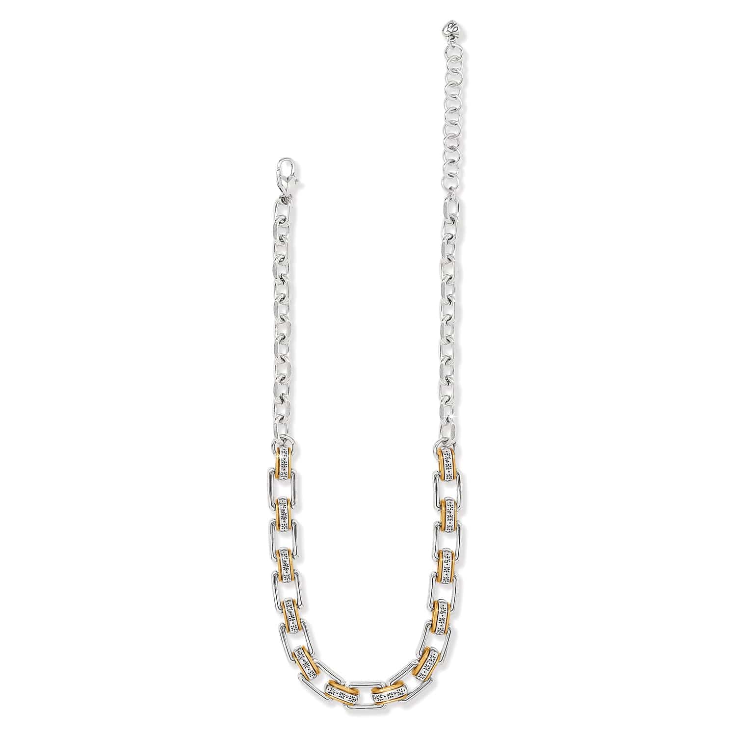 Mosaic Two Tone Links Necklace - Image 3
