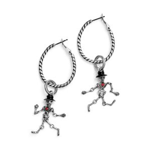 Mr. Bones Hoop Earrings