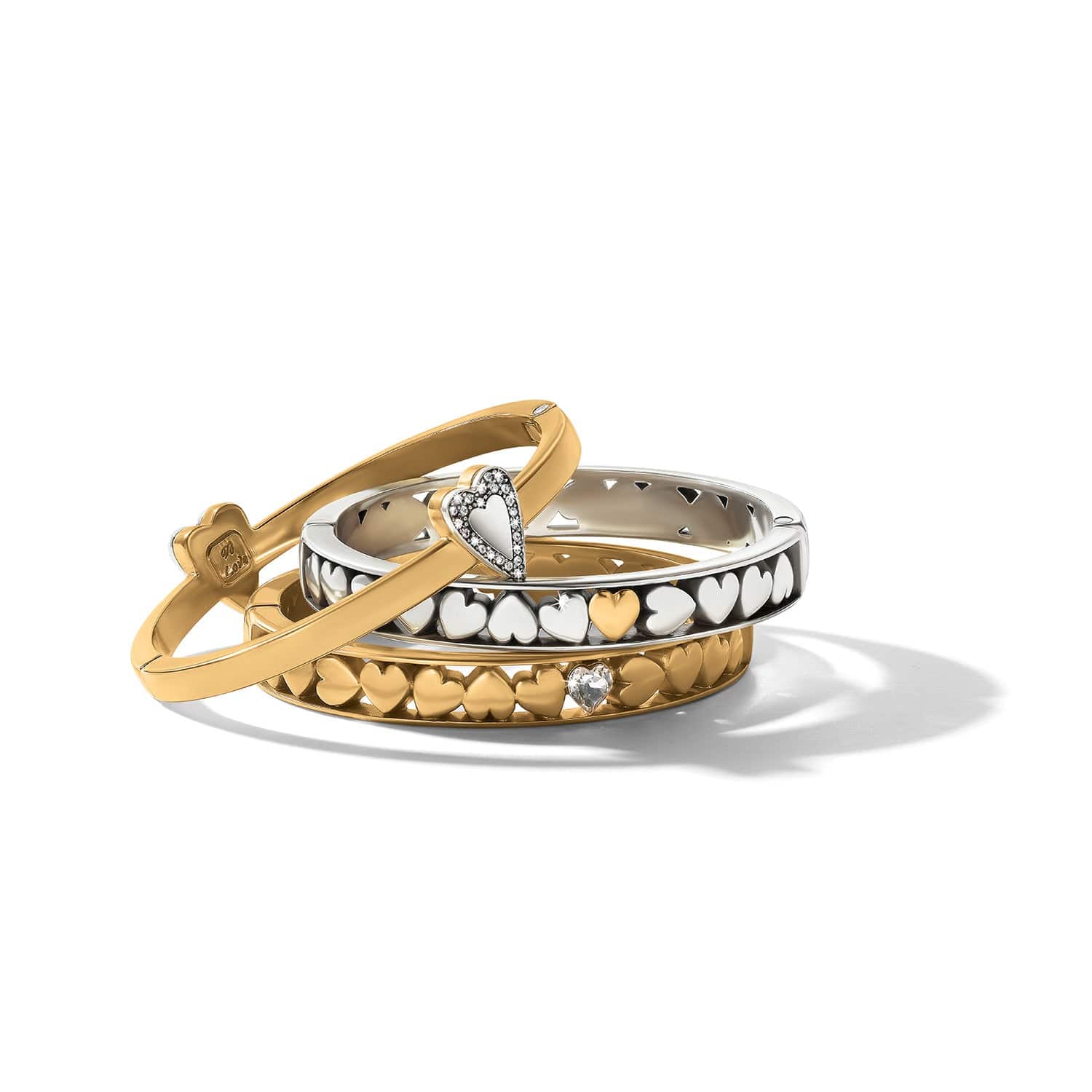 Mystery Of Love Hearts Hinged Bangle - Image 3