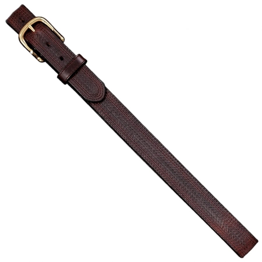 Oil Tan Embossed w/ Stitching Belt - Image 3
