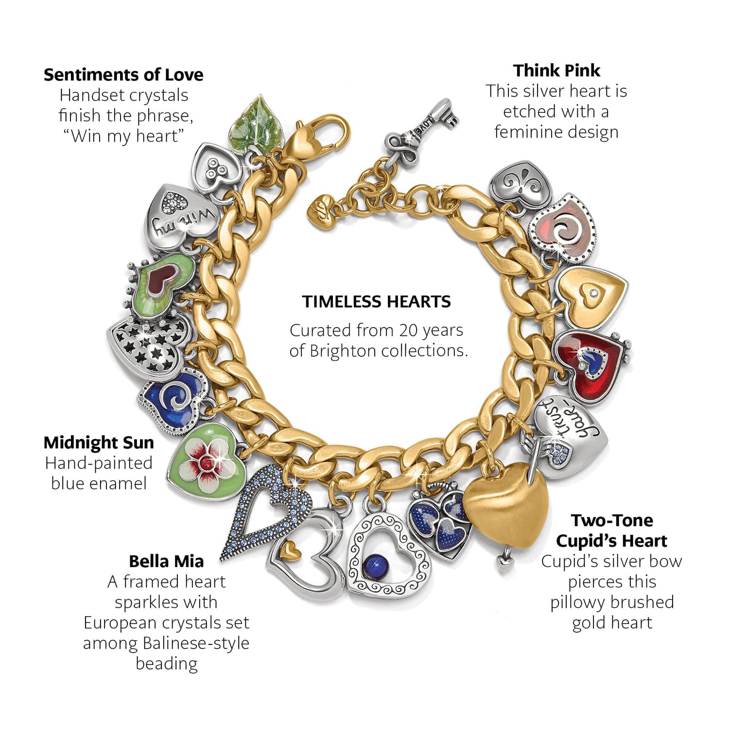 One Heart Color Charm Bracelet - Image 3