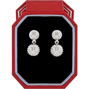 Pretty Tough Bold Stud Post Drop Earrings Gift Box
