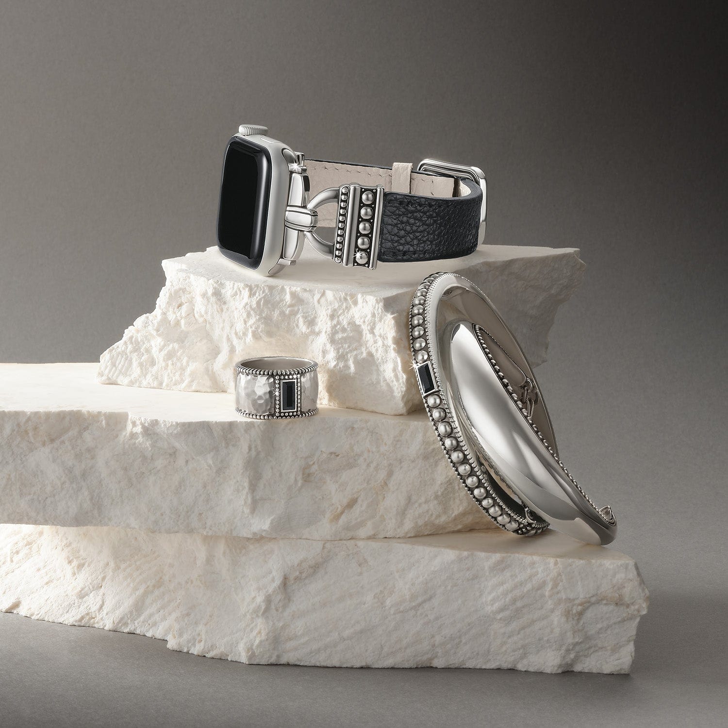Pretty Tough Gem Wide Band Ring - Image 11