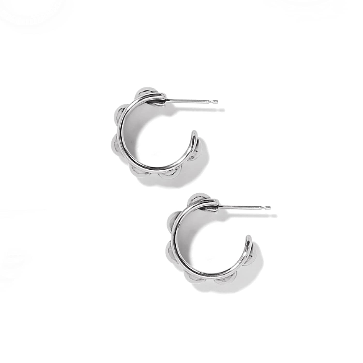 Pretty Tough Stud Post Hoop Earrings - Image 2