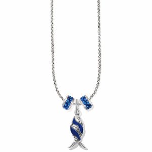 Retro Fish Charm Necklace