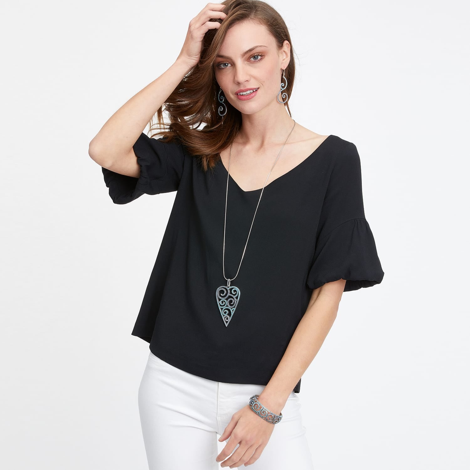Sea of Love Heart Convertible Reversible Necklace - Image 4