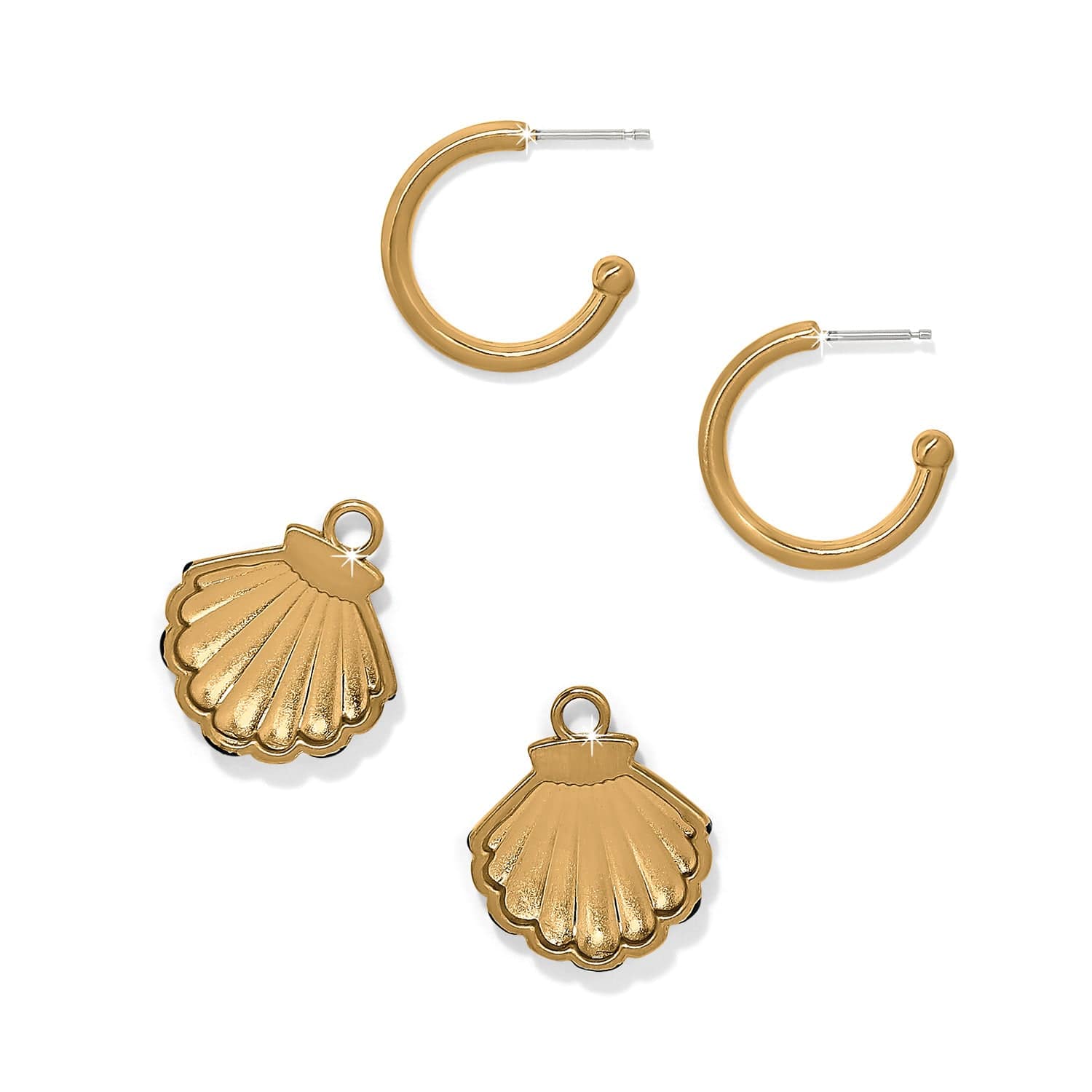 Twilight Waters Shell Hoop Earrings - Image 2